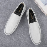 Crocodile Print Men's Moccasins Slip Loafers Flats Casual Footwear Genuine Leather Shoes Mart Lion   