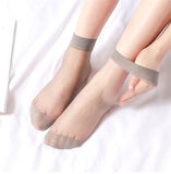 20pairs Elastic Silk Women Summer Socks Transparent Ultrathin Meias Socks Female Thin Crystal Nylon Short Ankle Sox Mart Lion   