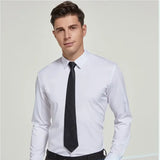 Men's White Shirt Long-sleeved  Professional Work Collared Clothing Casual Suit Button MartLion   