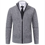 Vintage Knitted Cardigan Jackets Men's Winter Casual Long Sleeve Turn-down Collar Sweater Coats Autumn Outerwear MartLion Light gray M     47 to 56kg 