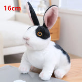 Lovely Fluffy Lop-eared Rabbits Plush Toy Baby Kids Appease Dolls Simulation Long Ear Rabbit Pillow Kawaii Christmas Gift MartLion squat black5  