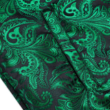 High Stree Green Zipper Jacket Men's Jacquard Pasiley Coat Woven Sport Streetwear Uniform Long Sleeves for Fall Winter MartLion   