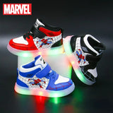 Spiderman LED Light Shoes Boys and Girls Light Kids Sports Shoes Mesh MartLion   