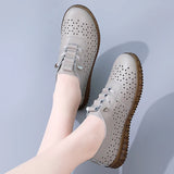 Women Sneakers Casual Shoes Leather Lightweight Designer Loafers Breathable Slip on Flat MartLion   