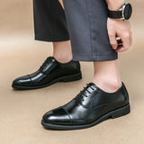 New Men Dress Shoes Leather Shoes Mens Pointed Social Shoe Male Black Casual Wedding Shoes MartLion   