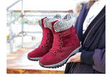 Women Boots Waterproof Snow Boots Warm Plush Winter Shoes Mid-calf Non-slip Winter Female MartLion   