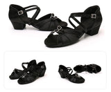 Children Dance Shoes for Girls Women Ballroom Latin Ladies Modern Tango Performance Salsa Sandals 3.5CM Heel MartLion   