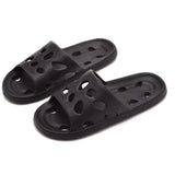 Men's Platform Slippers Shoes Unisex Summer Beach Soft Sole Slide Sandals Leisure Women Indoor Bathroom Anti-slip Slides Mart Lion Black 36-37 