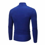  Autumn Winter Men's Thermal Long Sleeve Roll Turtleneck T-Shirt Solid Color Tops Slim Basic Stretch Tee Top MartLion - Mart Lion