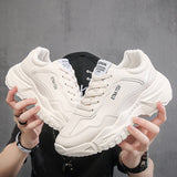 Sneakers Men;s Casual Platform Running Sport Shoes Spring Autumn White Lace Up Outdoor Vulcanize Zapatillas Mart Lion   