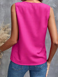 Sweet Style Solid Color Sleeveless Pullover Shirt Women MartLion   