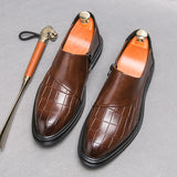 Zipper Elegant Men's Dress Shoes Formal Leather Wedding Footwear Sapato Social Masculino Mart Lion   