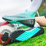 Children's Football Shoes Boots Professional Outdoor Training Match Sneakers Unisex Soccer Mart Lion   