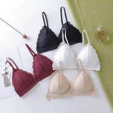 Triangle Cup Lace Bra without Steel Ring Halter Breathable Summer Ladies Underwear MartLion   