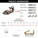 Women's Wedge Platform Sandals Summer Pu Leather Ankle Strap Gladiator Non-Slip Thick Bottom MartLion   