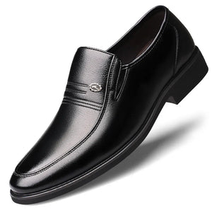 Men's Dress Shoes Pointed Toe Casual Brown Black Leather Oxfords Zapatos De Hombre MartLion   