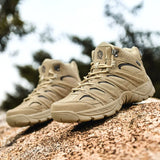 Shoes Men's Tactical Military Combat Boots Outdoor Hiking Winter Non-slip Desert MartLion Sand 40 