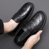 Men's Tassel Loafers Cowhide Formal Shoes Soft  Driving Shoes Simple Slip On Men's Casual Shoes MartLion   