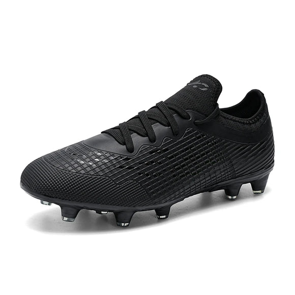 Soccer Shoes Men's Football Boots Child Studded Soccer Tennis Non-slip Training Sneakers Turf Futsal Trainers MartLion Black chang 33 