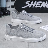 Summer Breathable Linen Men's Shoes Trend All-match Men's Canvas Thin Casual Sneakers MartLion Gray Casual shoes 39 