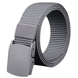 Military Men's Belt Army Belts Adjustable Belt Outdoor Travel Tactical Waist Belt with Plastic Buckle for Pants 120cm MartLion S1-Light Grey 120cm 120cm 