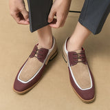 Men's Party Casual Shoes British Pointed-toe Leather Lace-Up Dress Office Wedding Oxfords Flats MartLion   