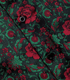 Luxury Green Shirt Red Floral Printed Blouse Men's Accessories Long Sleeves Spring Autumn Winter Cloth Shirts MartLion   