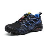 Outdoor Trekking Shoes Men's Waterproof Hiking Mountain Boots Woodland Hunting Tactical Mart Lion A2 Black Blue 40 