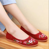 Women Cute Sweet Light Weight Floral Dance Loafers Lady Comfort Canvas Flat Shoes MartLion e 40 