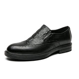 Dress Loafers For Men's Crocodile Embossed Lace-up Front Dress Shoes MartLion Black 44 