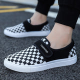 Men's Casual Sneakers Vulcanized Flat Shoes Designed Skateboarding Tennis Hook Loop Outdoor Sport Mart Lion   