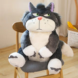 15-65cm Kawaii Cinderella Lucifer Cat Plush Toys Soft Anime Cartoon Princess Kids Stuffed Animals Doll Children's Birthday Gifts MartLion GRAY 15cm 