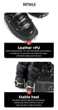 Punk Style Women Shoes Lace-up heel height 6CM Platform Woman Gothic Ankle Rock Boots Metal Decor Woman Sneakers MartLion   