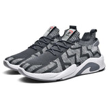 Men's Sneakers Mesh Casual Shoes Lac-up Lightweight Vulcanize Walking Sneakers Zapatillas Hombre MartLion GRAY 39 