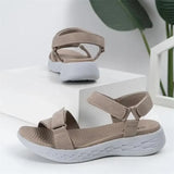 Casual Open-toe Women Sandals Non-slip Solid Color Hook Loop Platform Summer Beach Shoes MartLion   