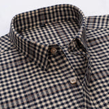 Men's Flannel Long Sleeve Premium Heavy Cotton Shirt England Casual MartLion   