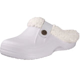 Casual Women Shoes EVA Clogs House Indoor Soft Fur Men's Slippers Outdoor Garden MartLion White 35-36(8.6-8.8 inch) CHINA