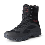 Tactical Boots Men's Outdoor Military High Top Combat  Anti-Slip Work Safty Shoes Mart Lion Black Eur 39 