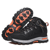 Super Warm Winter Hiking Shoes With Fur Waterproof Outdoor Hiking Boots Man Sneakers Antiskid Trekking Shoes MartLion   