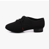 TOP Dance Shoes Latin Shoe Modern  Men Cowhide Two-point Sole Oxford Cloth Grid Pattern Authentic Sock MartLion   