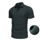 Tall Men's Golf Shirt Lop-up Hollow Short-sleeved Shirt MartLion green EUR XL  -85-100kg 