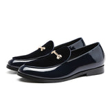 Men's Casual Shoes Patent Leather Light Driving Loafers Trendy Party Wedding Flats Mart Lion   