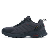 Baasploa Men's Hiking Shoes Wear Resistant Sneakers Non Slip Camping Outdoor Spring Autumn Waterproof MartLion 46 Dark Gray 