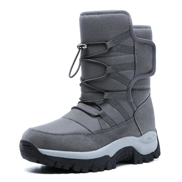 Winter Men's Warm Snow Boots Shaggy Fleece Ankle Women's Outdoor Sneakers Waterproof Non-slip Work Hiking MartLion - Mart Lion
