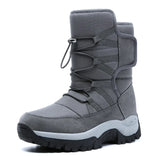 Winter Men's Warm Snow Boots Shaggy Fleece Ankle Women's Outdoor Sneakers Waterproof Non-slip Work Hiking MartLion   