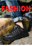 Leather Men's Sneakers Winter Waterproof Boots Outdoor Warm Boot Autumn Sneakers Hiking Non-slip On Ice Rubber Shoes Mart Lion   