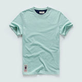 Men's Solid T-shirt Cotton t shirt Men Causal O-neck Basic shirt Male MartLion Green58 L 