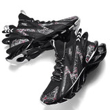 Men's Sneakers Tenis Luxury Designer Casual Shoes Platform Blade Loafers Training Gym Mart Lion 1236-Style black 39(24.5CM) 