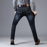 Stretch Autumn Winter Men's Jeans Men's Style Straight and Versatile Long Pants MartLion   