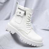 Men's English Style Thick Sole Design Men Boots  Layer Leather Casual Boots